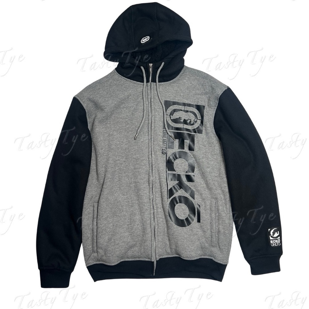 Echo unlimited, fleece lined hoodie size L